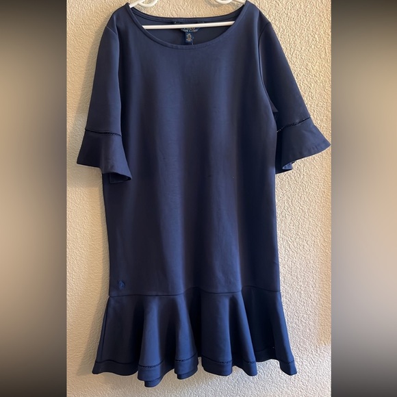 POLO RAPH LAUREN RUFFLE DRESS SIZE LARGE - Picture 2 of 9